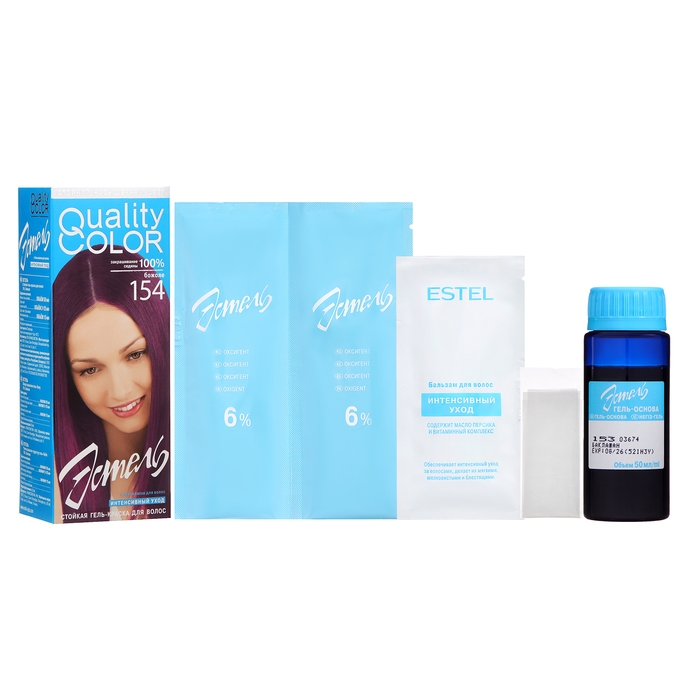 Гель-краска для волос Estel, тон № 154, божоле, 170 г Гель-краска для волос Estel, тон № 154, божоле, 170 г