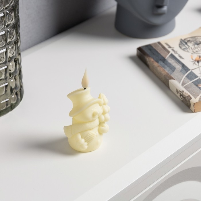 Светодиодная фигура «Снеговик» 7 × 12.5 × 5.5 см, пластик, батарейки AG13х3 (в комплекте), свечение тёплое белое Светодиодная фигура «Снеговик» 7 × 12.5 × 5.5 см, пластик, батарейки AG13х3 (в комплекте), свечение тёплое белое