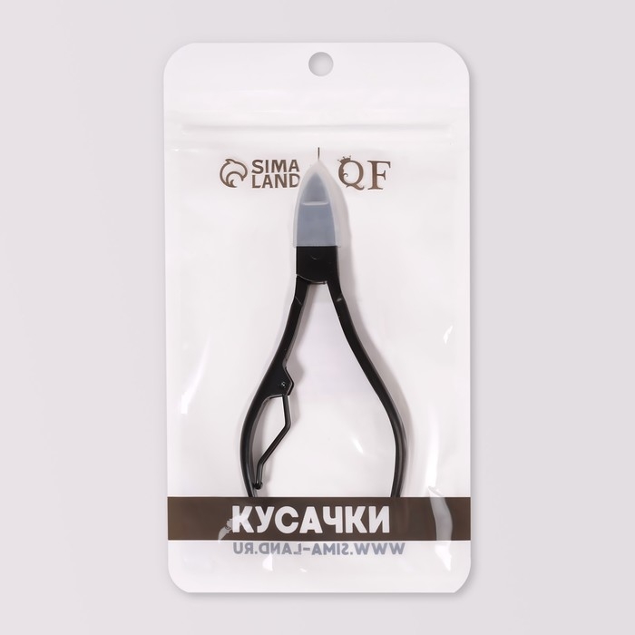 Кусачки педикюрные, с колпачком, изогнутое лезвие, 10,5 см, длина лезвия - 15 мм, цвет чёрный Кусачки педикюрные, с колпачком, изогнутое лезвие, 10,5 см, длина лезвия - 15 мм, цвет чёрный