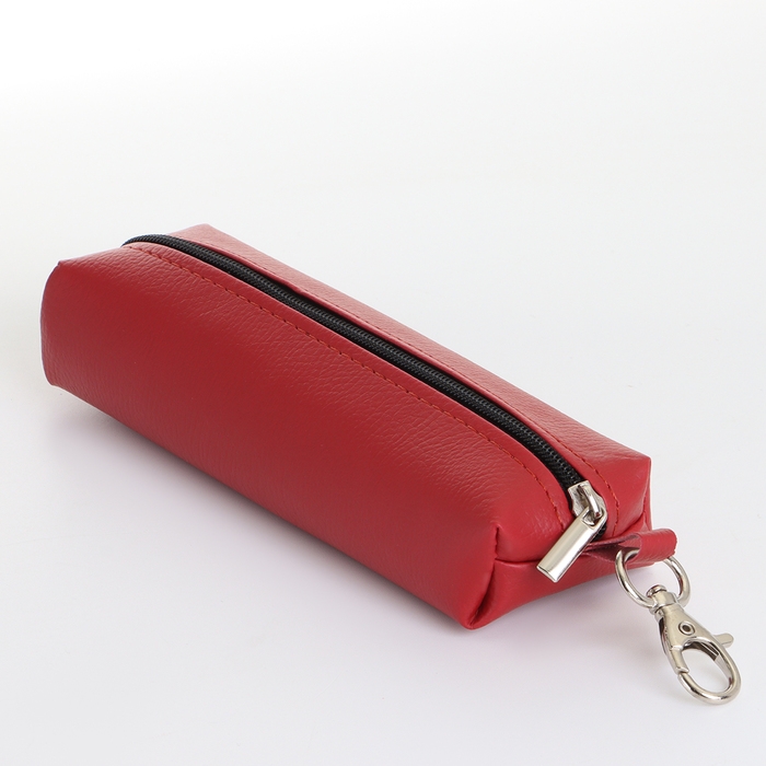 Ключница на молнии, длина 16 см, кольцо, карабин, цвет красный Ключница на молнии, длина 16 см, кольцо, карабин, цвет красный