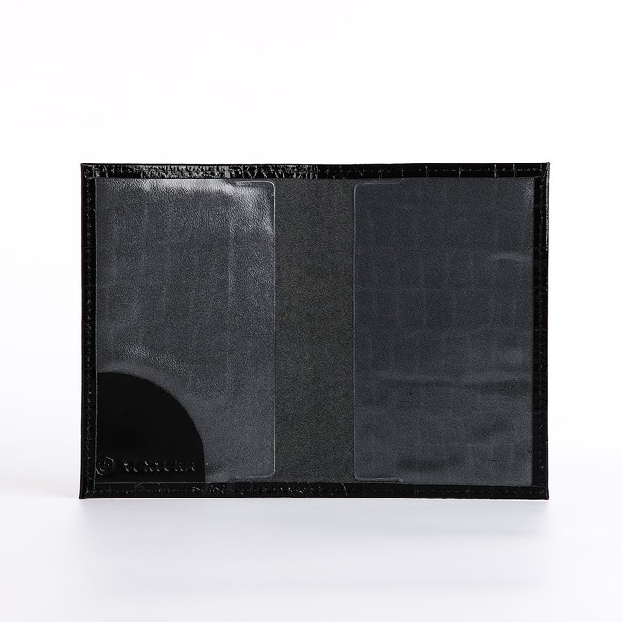 Обложка для паспорта TEXTURA, цвет чёрный Обложка для паспорта TEXTURA, цвет чёрный