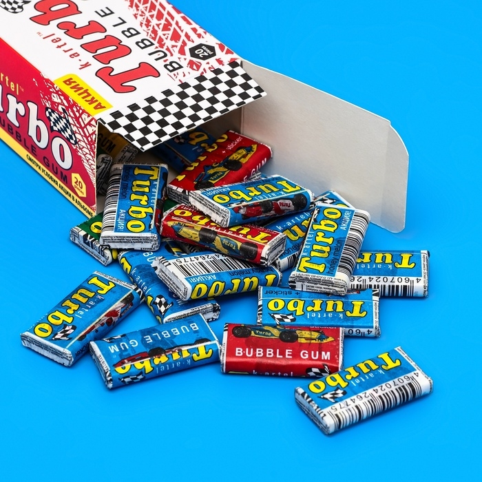 Жевательная резинка Turbosport racing, со вкусом дыни, арбуза, яблока, персика, 20 шт по 4,5 г Жевательная резинка Turbosport racing, со вкусом дыни, арбуза, яблока, персика, 20 шт по 4,5 г