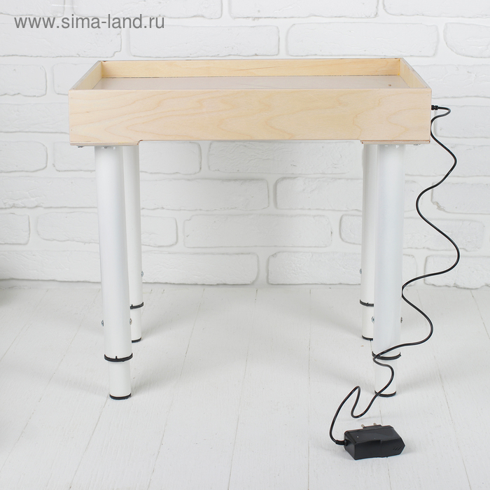 Стол для рисования песком, 35 × 50 см, фанера, оргстекло, подсветка белая Стол для рисования песком, 35 × 50 см, фанера, оргстекло, подсветка белая