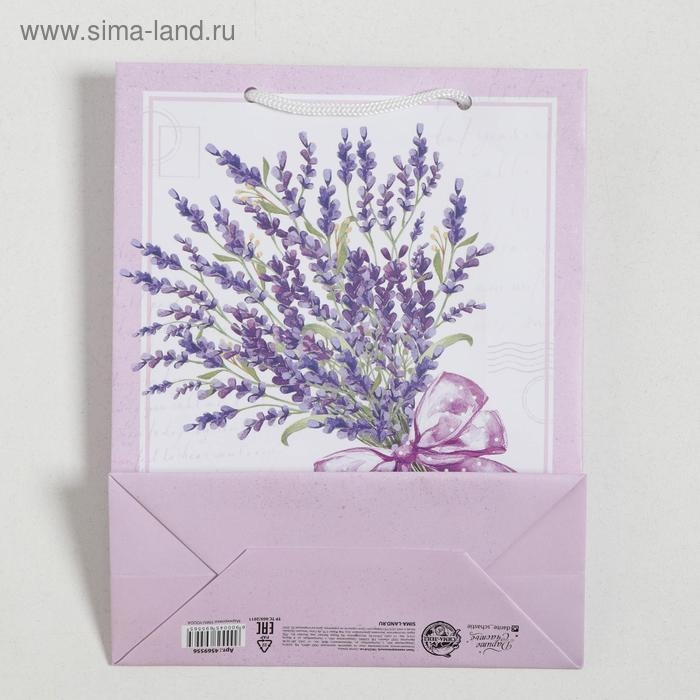 Пакет подарочный ламинированный вертикальный, упаковка, «Букет», MS 18 х 23 х 8 см