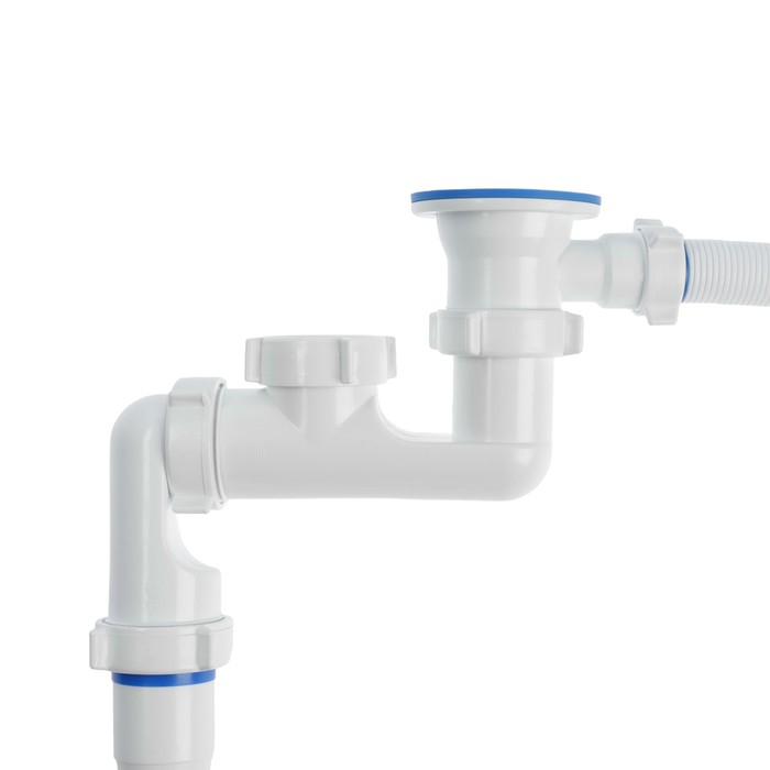 Сифон для ванны ORIO А-80089, 1 1/2 Сифон для ванны ORIO А-80089, 1 1/2"х40/50 мм, регулируемый, перелив, с гофрой 40х40/50мм