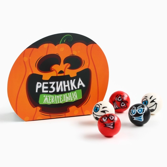 Хэллоуин Жевательная резинка в коробке Хэллоуин Жевательная резинка в коробке "Тыква", 40 г