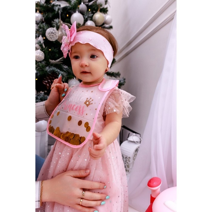 Нагрудник для кормления «Little» непромокаемый на липучке, внутри с конфетти, виды МИКС Нагрудник для кормления «Little» непромокаемый на липучке, внутри с конфетти, виды МИКС