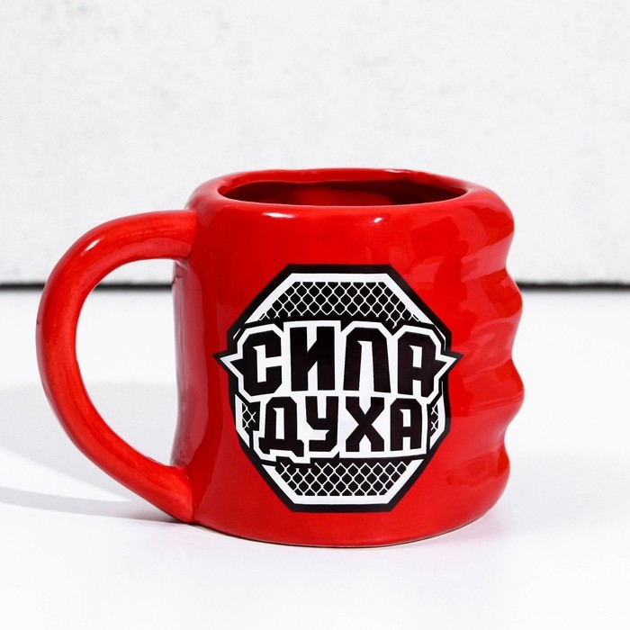 Кружка керамическая «Сила духа», 500 мл, цвет красный