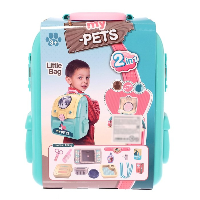 Игровой набор «Ветеринар» в рюкзаке, питомец МИКС Игровой набор «Ветеринар» в рюкзаке, питомец МИКС