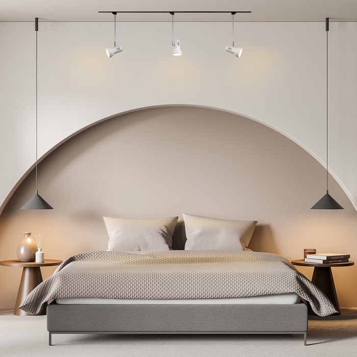 Светильник трековый Светильник трековый "Холли" Е27 40Вт белый 15х9х40см