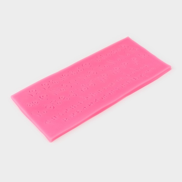 Молд «Алфавит русский. Пропись», силикон, 23,5×10 см, цвет розовый Молд «Алфавит русский. Пропись», силикон, 23,5×10 см, цвет розовый