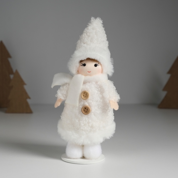 Кукла интерьерная Кукла интерьерная "Малышка в барашковой шубке" 5,6х9х16 см