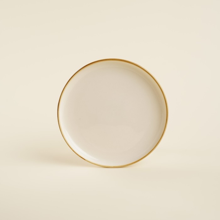 Набор мисок фарфоровых SL Home «Леггеро», d=18,5 см, цвет бежевый