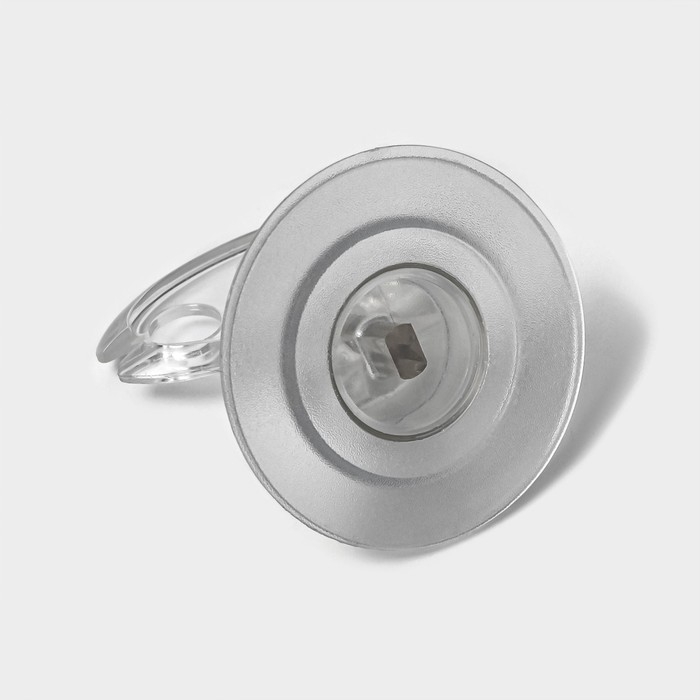 Держатель для зубных щёток на липучке Доляна, 6×6,5×6,5 см, цвет прозрачный