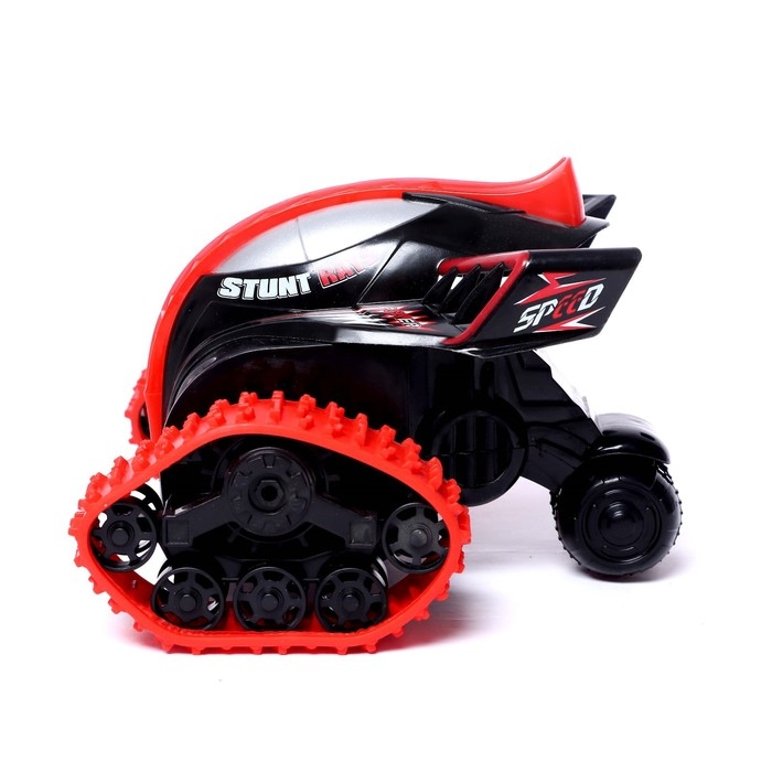 Машина-перевёртыш радиоуправляемая «Гусеничный», работает от аккумулятора, цвет красный Машина-перевёртыш радиоуправляемая «Гусеничный», работает от аккумулятора, цвет красный