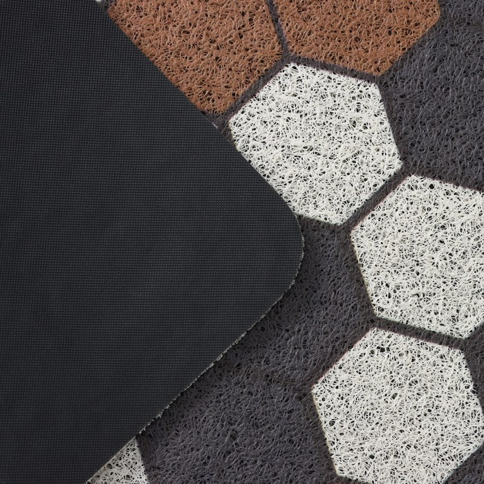 Коврик придверный грязезащитный Доляна «Соты», вырезной, 60×90 см Коврик придверный грязезащитный Доляна «Соты», вырезной, 60×90 см