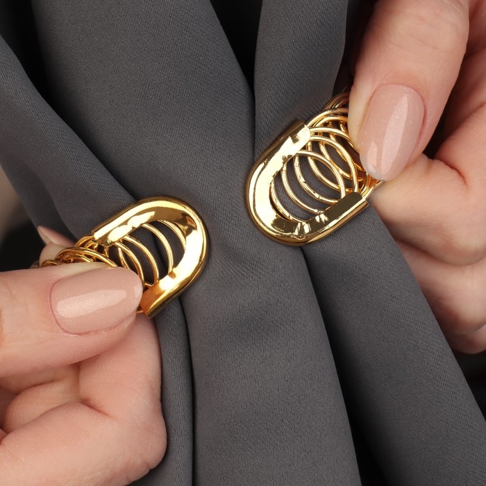 Подхват для штор «Кольцо», 2 × 23 см, цвет золотой Подхват для штор «Кольцо», 2 × 23 см, цвет золотой