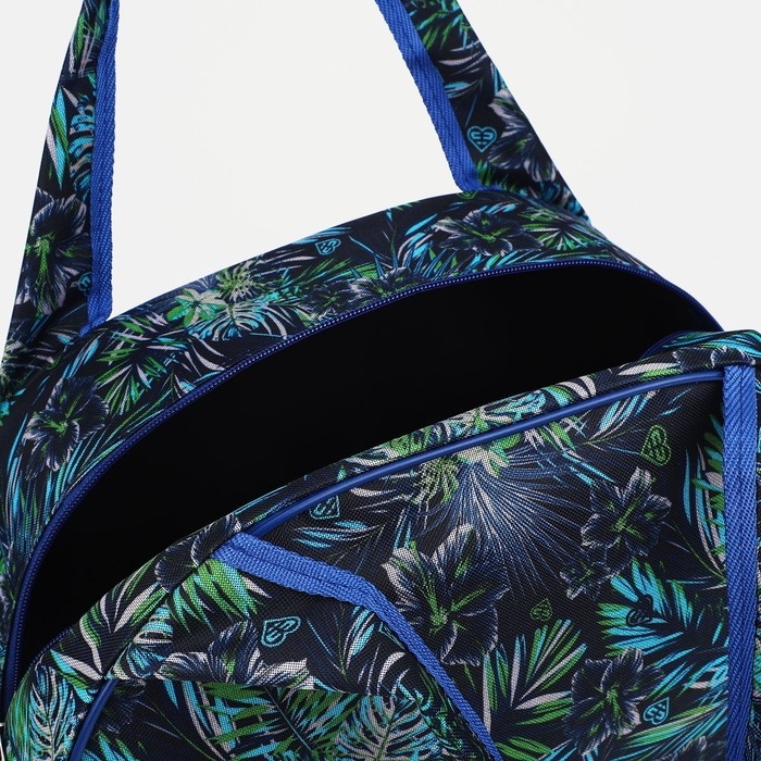 Сумка дорожная женская на молнии, цвет зелёный/синий Сумка дорожная женская на молнии, цвет зелёный/синий