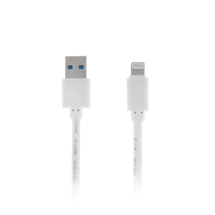 Кабель Luazon, Lightning - USB, 1 А, 1.5 м, белый Кабель Luazon, Lightning - USB, 1 А, 1.5 м, белый