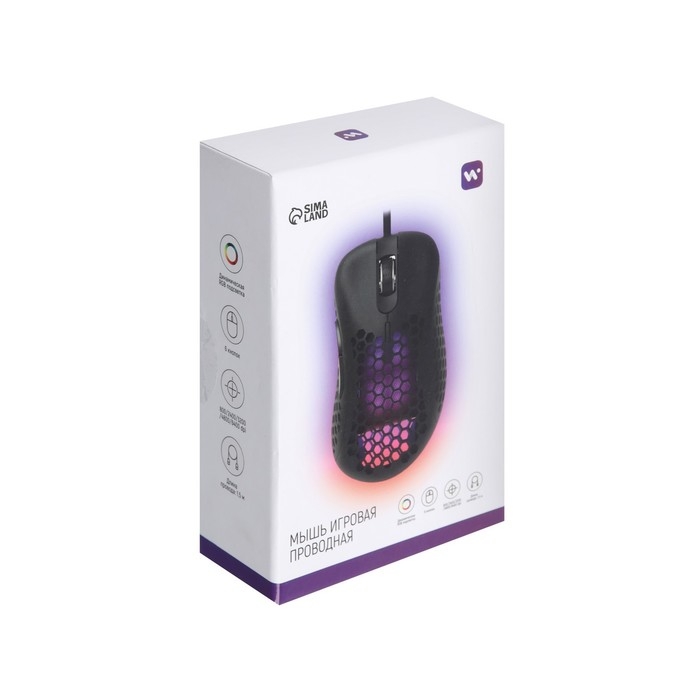 Мышь компьютерная Windigo MB-1.4, игровая, оптическая, с подсветкой, 3200 dpi, 1.5 м, USB, черная Мышь компьютерная Windigo MB-1.4, игровая, оптическая, с подсветкой, 3200 dpi, 1.5 м, USB, черная