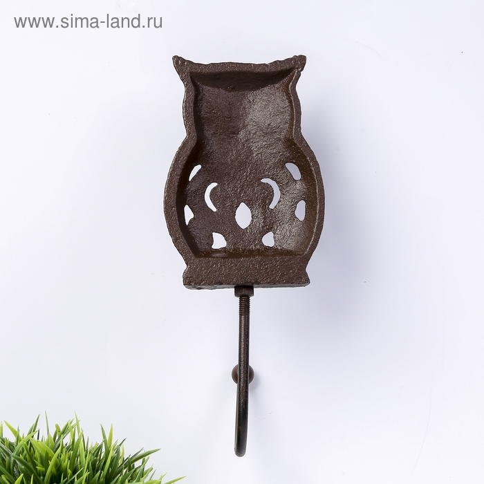 Крючок декоративный металл Крючок декоративный металл "Филин с узорами" 17,5х7,3х6 см