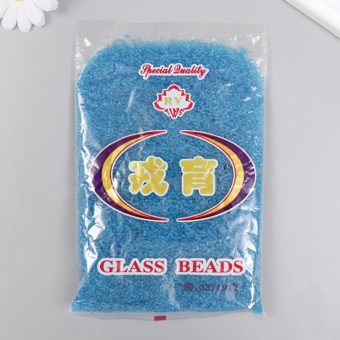 Бисер стекло 12/0  Бисер стекло 12/0 "Небесный" прозрачный 450 гр