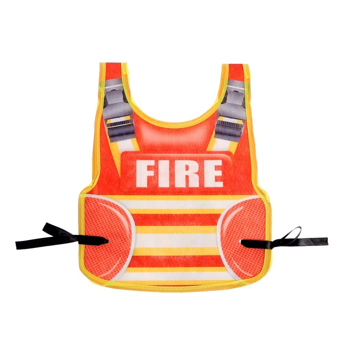 Набор пожарного «Укротитель огня», с текстильным жилетом, 8 предметов Набор пожарного «Укротитель огня», с текстильным жилетом, 8 предметов