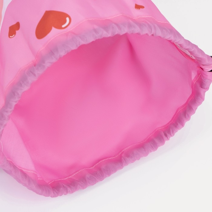 Мешок для обуви на шнурке, цвет розовый Мешок для обуви на шнурке, цвет розовый