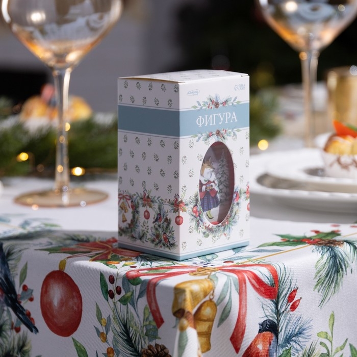 Светодиодная фигура «Красный фонарь с лисами» 6.3 × 12 × 6.3 см, пластик, батарейки AG13х3 (в комплекте), свечение тёплое белое