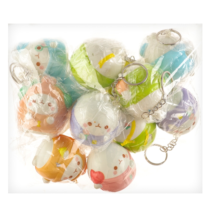 Мялка-сквиш «Зайка», на брелоке, цвет МИКС Мялка-сквиш «Зайка», на брелоке, цвет МИКС