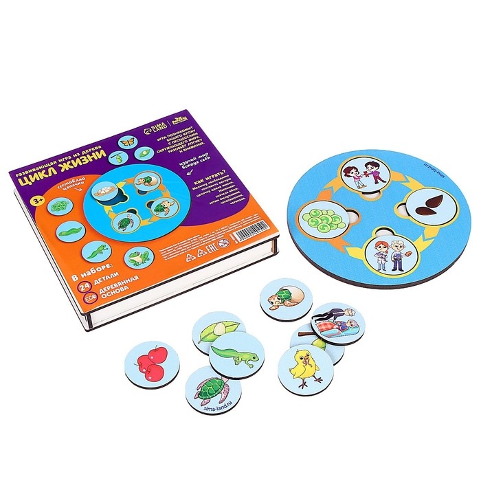 Развивающая игра из дерева «Цикл жизни» Развивающая игра из дерева «Цикл жизни»