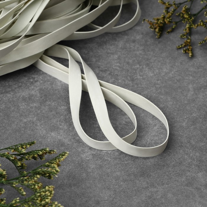 Резинка латексная гладкая, 7 мм, 50 м, цвет белый Резинка латексная гладкая, 7 мм, 50 м, цвет белый
