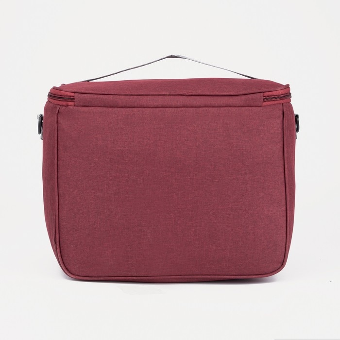 Термосумка на молнии 9 л, длинный ремень, цвет красный Термосумка на молнии 9 л, длинный ремень, цвет красный