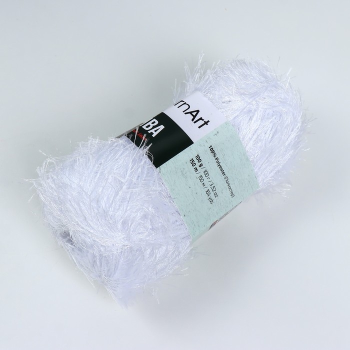 Пряжа Пряжа "Samba" 100% полиэстер 150м/100гр (501 ярко-белый)