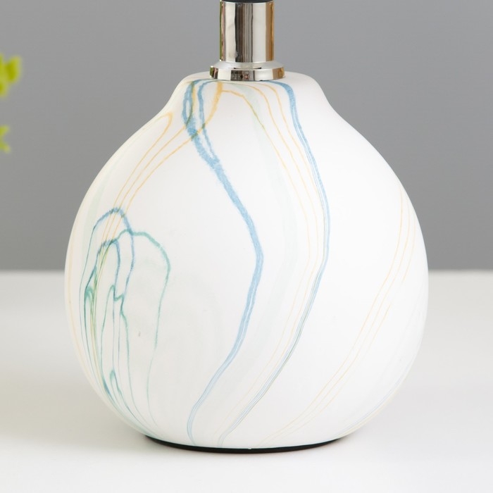 Настольная лампа Настольная лампа "Гуте" 1хE14 белый-голубой 15х15х26 см RISALUX