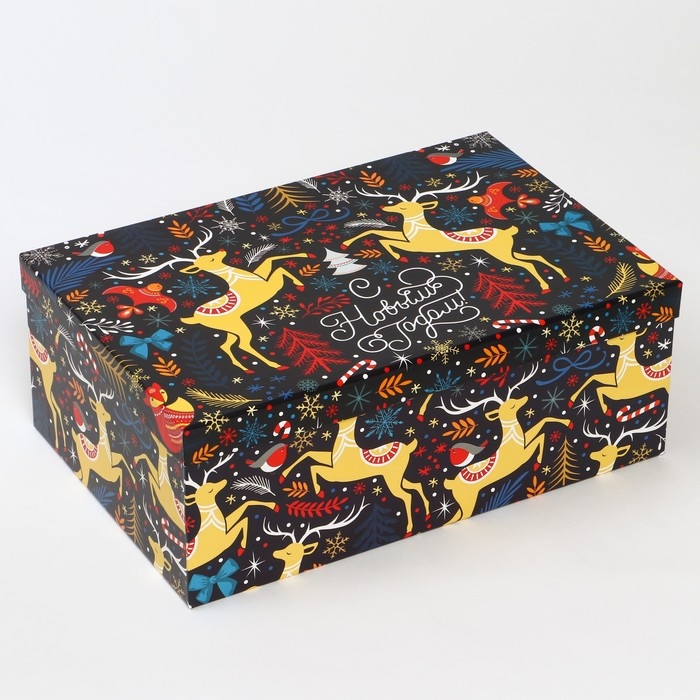 Набор коробок подарочных 15 в 1 «Европейский», 12 х 7 х 4 см - 46,6 х 35,2 х 17.5 см, Новый год