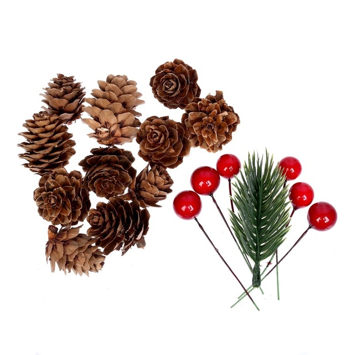 Набор новогоднего декора «Шишки и ягодки» Набор новогоднего декора «Шишки и ягодки»