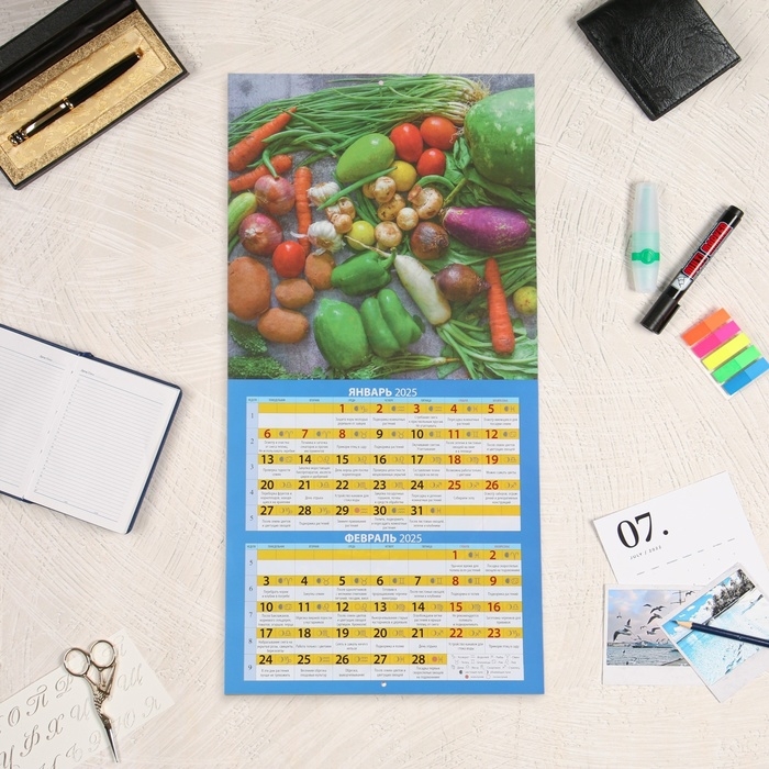 Календарь перекидной на скрепке Календарь перекидной на скрепке "Сад и огород. Лунный календарь" 2025 год, 6 листов, 29х29 с 1062031