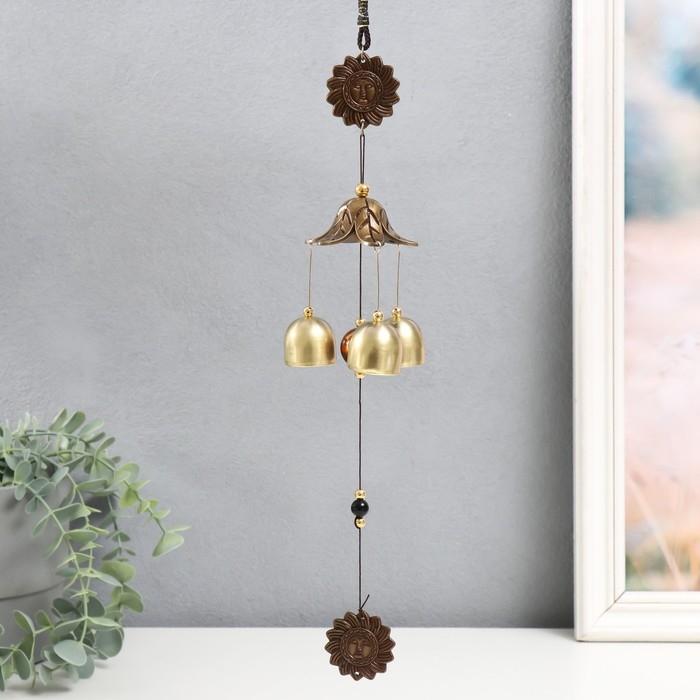 Музыка ветра металл Музыка ветра металл "Солнце" 3 колокольчика 35 см