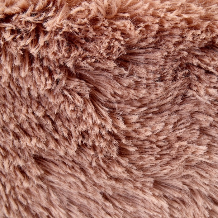 Лежанка для животных,  с подушкой,  мех, сатин, периотек,  40 х 40 х 16 см, коричневая Лежанка для животных,  с подушкой,  мех, сатин, периотек,  40 х 40 х 16 см, коричневая