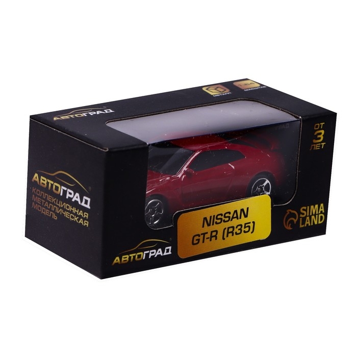 Машина металлическая NISSAN GT-R (R35), 1:64, цвет красный Машина металлическая NISSAN GT-R (R35), 1:64, цвет красный