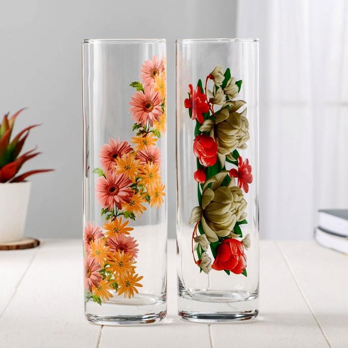 Ваза FLORA  Ваза FLORA "Цветочная поляна"  7,5х26,5см МИКС