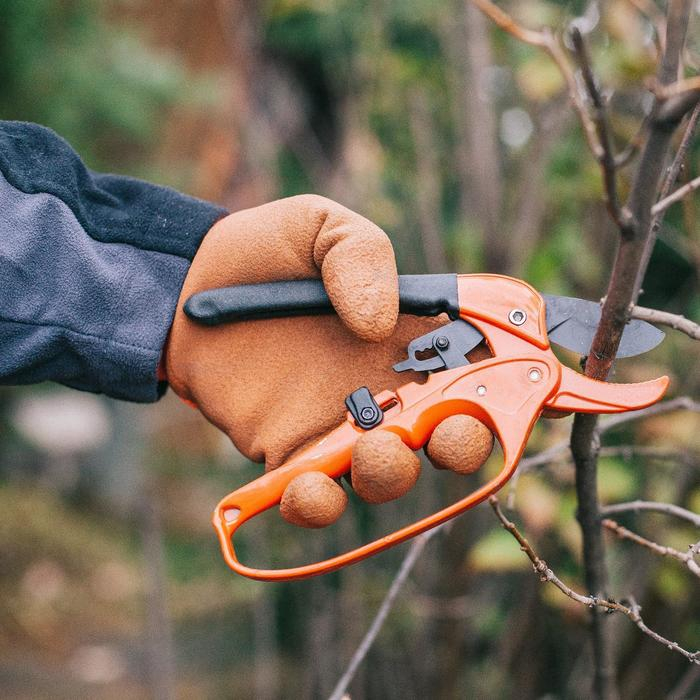 Секатор контактный, 7 Секатор контактный, 7" (18 см), с храповым механизмом, пластиковые ручки, Greengo