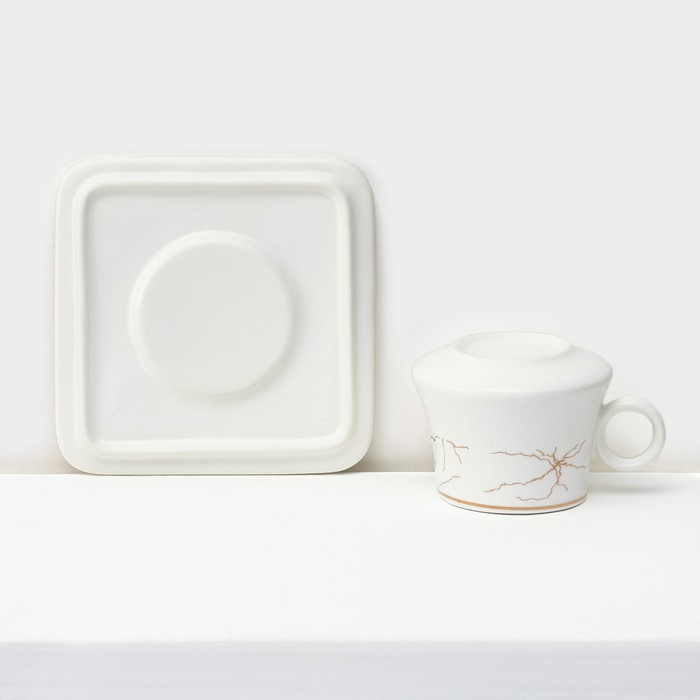 Набор керамический кофейный «Мейси», 12 предметов: 6 чашек 100 мл, 6 блюдец d=11 см, цвет белый Набор керамический кофейный «Мейси», 12 предметов: 6 чашек 100 мл, 6 блюдец d=11 см, цвет белый