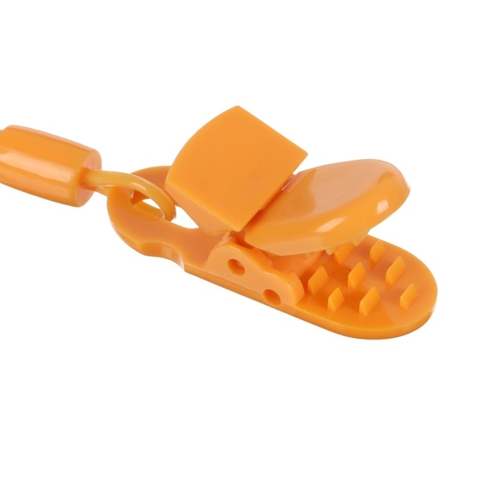 Соска - пустышка ортодонтическая, силикон, +6 мес., с держателем цвет оранжевый Соска - пустышка ортодонтическая, силикон, +6 мес., с держателем цвет оранжевый