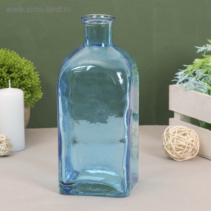 Ваза  Ваза "Цитадель Штоф" голуб. прозр. d=2.5см, H=22см. V=1.1л