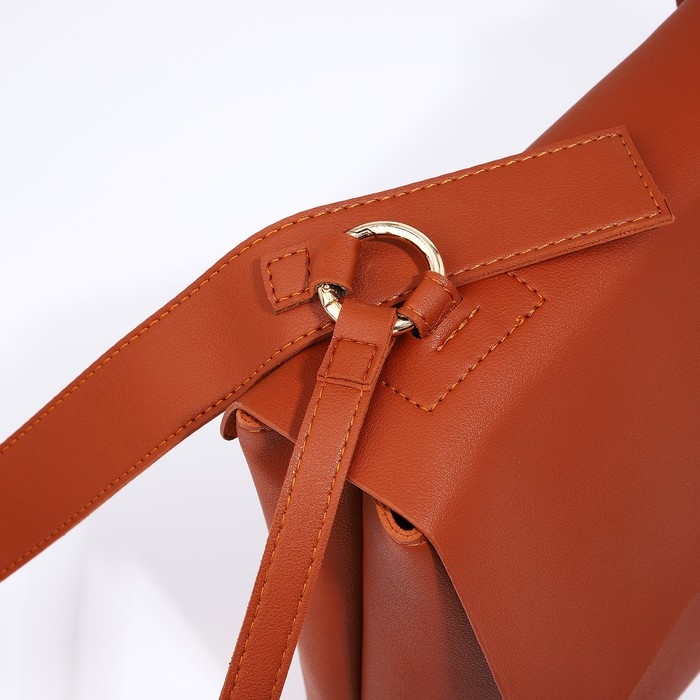 Сумка-мессенджер на молнии, цвет рыжий Сумка-мессенджер на молнии, цвет рыжий