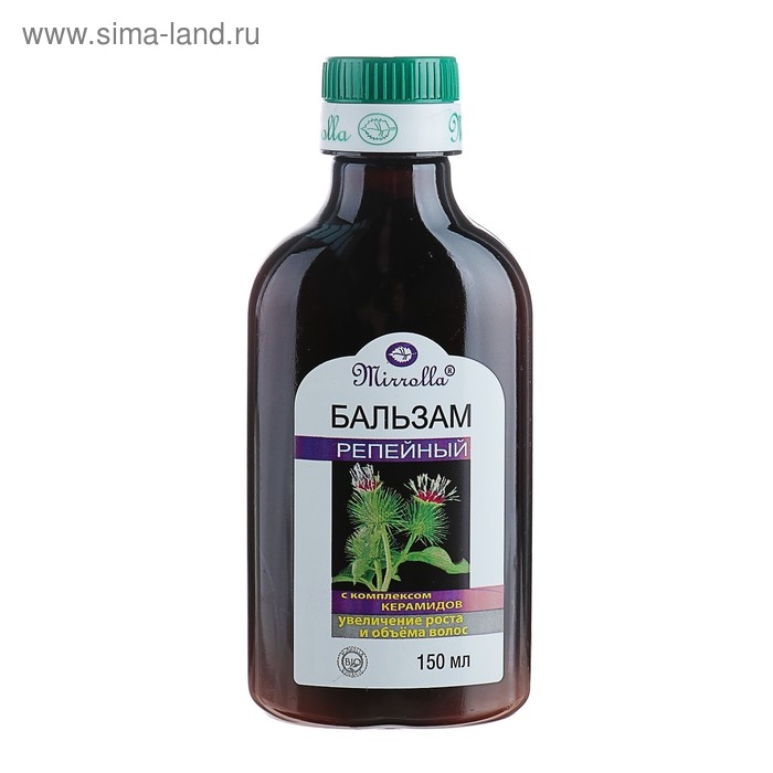 Бальзам Mirrolla Репейный с комплексом керамидов для увеличения объема волос,150мл Бальзам Mirrolla Репейный с комплексом керамидов для увеличения объема волос,150мл