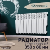 Радиатор Tropic 350x80 мм алюминиевый, 12 секций