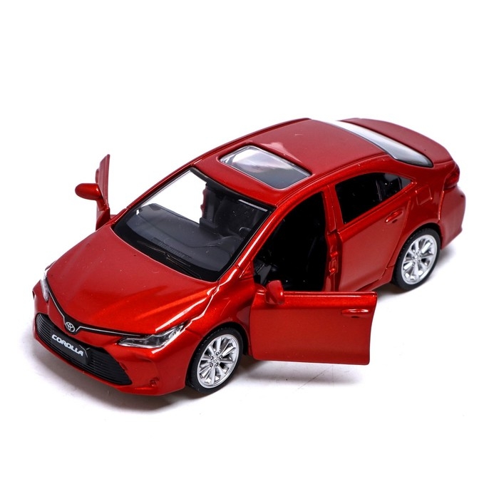Машина металлическая TOYOTA COROLLA HYBRID, 1:43, инерция, открываются двери, цвет красный Машина металлическая TOYOTA COROLLA HYBRID, 1:43, инерция, открываются двери, цвет красный
